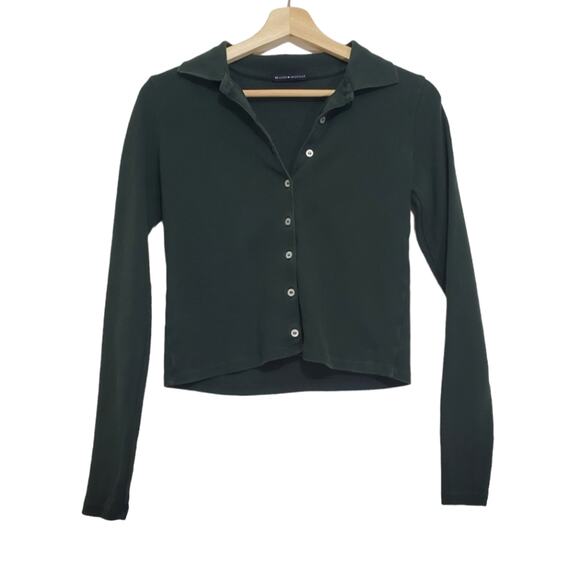 Brandy Melville | Caroline Button Up Collared Knit Top - Picture 1 of 7